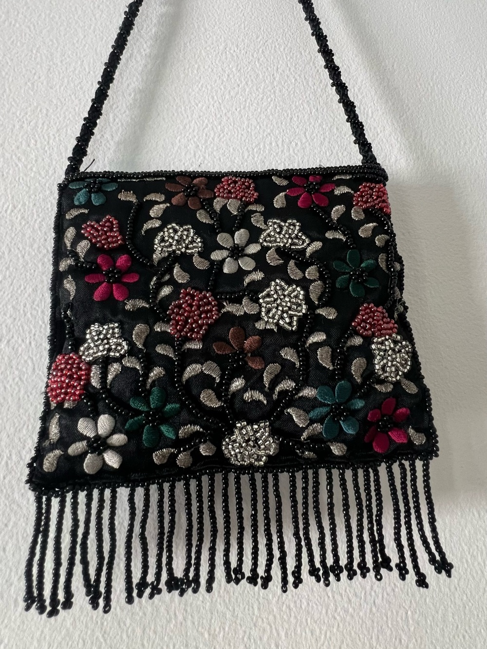 Boho Chic Beaded Crossbody Bag Whimsical Cottagecore